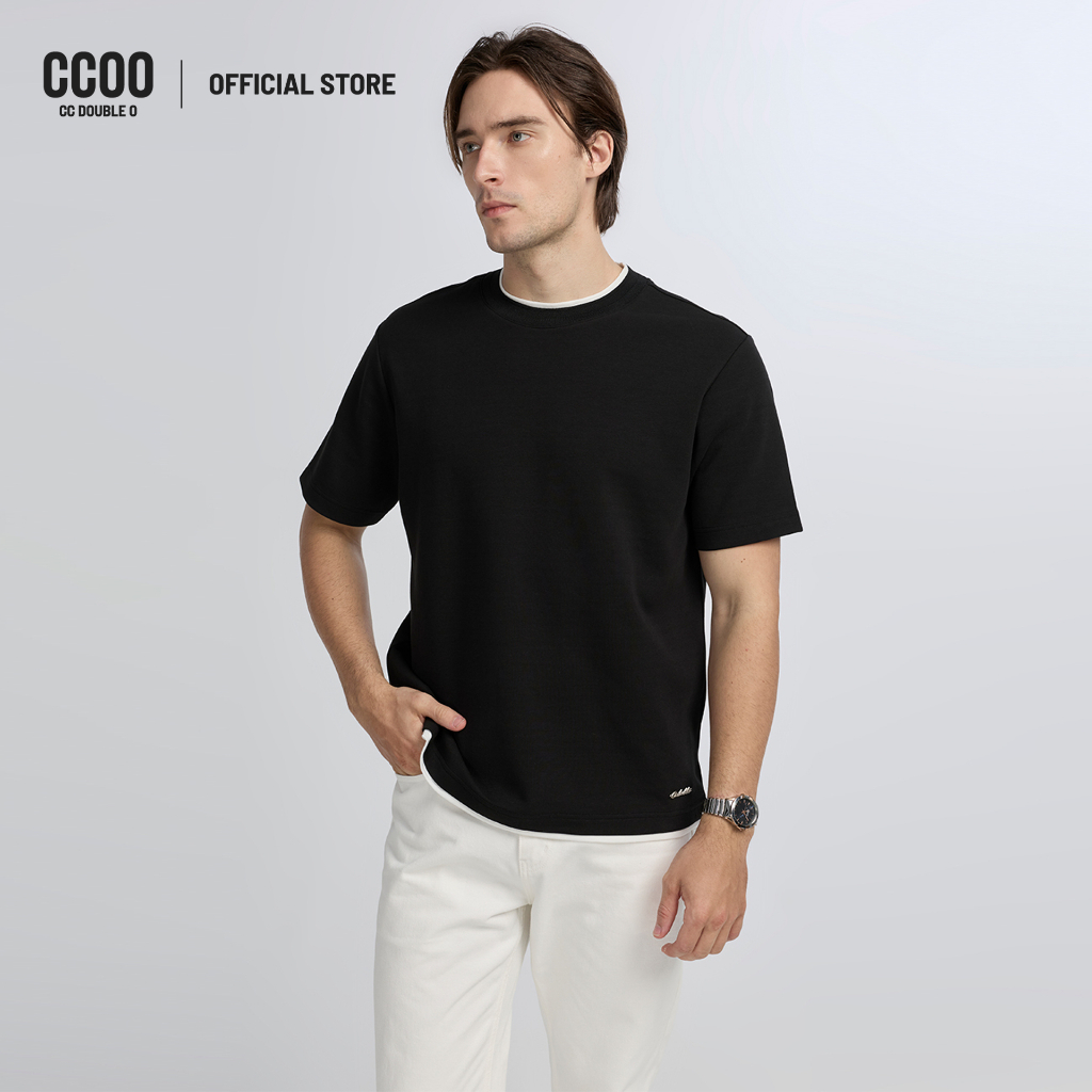 CC DOUBLE O DOUBLE LAYER RELAXED FIT TEE ผู้ชาย รุ่น O26WGMA097 (AW26 #P1)