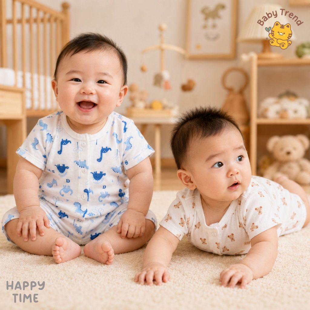 Happy Time ชุดแขนสั้นเด็ก 0-6 เดือน รูปที่ 3