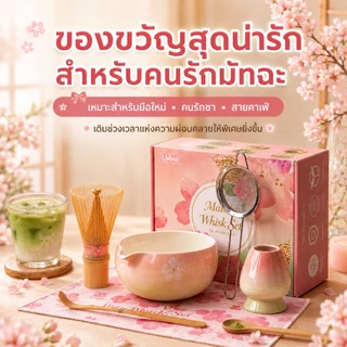 ชุดมัทฉะสีชมพู 6/8 ชิ้น ชุดชงมัทฉะ ชุดมัทฉะญี่ปุ่น ถ้วยชงมัทฉะ ชุดชามมัทฉะ ถ้วยมัทฉะน่ารัก