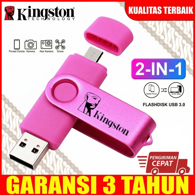 Kingston flashdrive 1TB/2TB แฟลชไดรฟ์ OTG type-c USB 2in1 สําหรับแล็ปท็อป ความเร็วสูง สำหรับมือถือ Android คอมฯ USB3.0