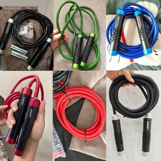 (มีก้อนเหล็กในนั้น) เชือกนักมวย เชือกกระโดด เชือกหนาขึ้น weight jump rope weight training speed rope
