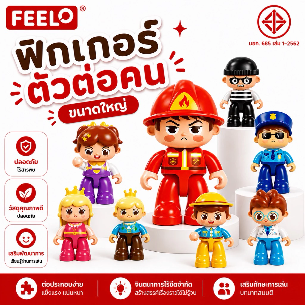 FEELO Model Blocks โมเดลหุ่น ตัวต่อขนาดใหญ่