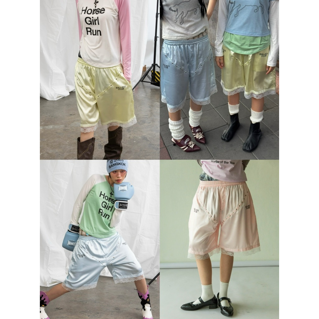 BALLADS ANGEL BOXING SHORT กางเกงขาสั้นผ้าซาติน lot5