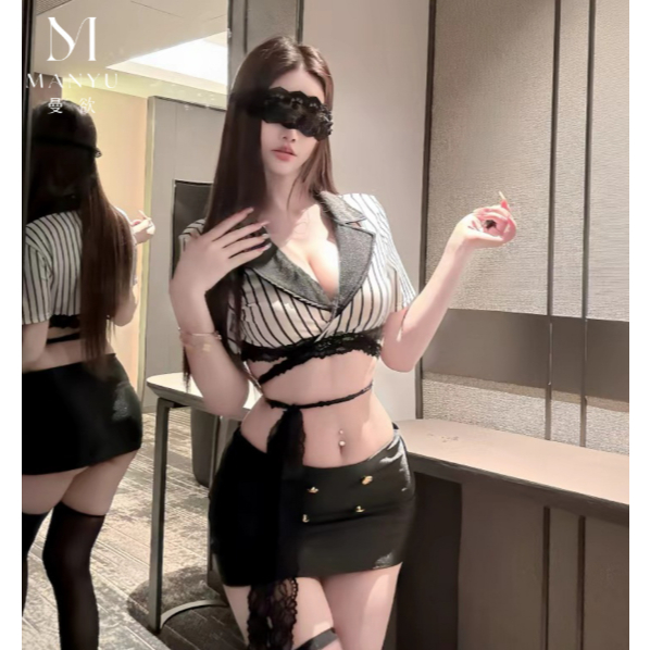 👗พร้อมส่งจากไทย   👙ชุดคอสเพลย์ ชุดออฟฟิต  สาวเลขา ครูสาว SEXY (ไม่มีถุงน่อง)  #4802