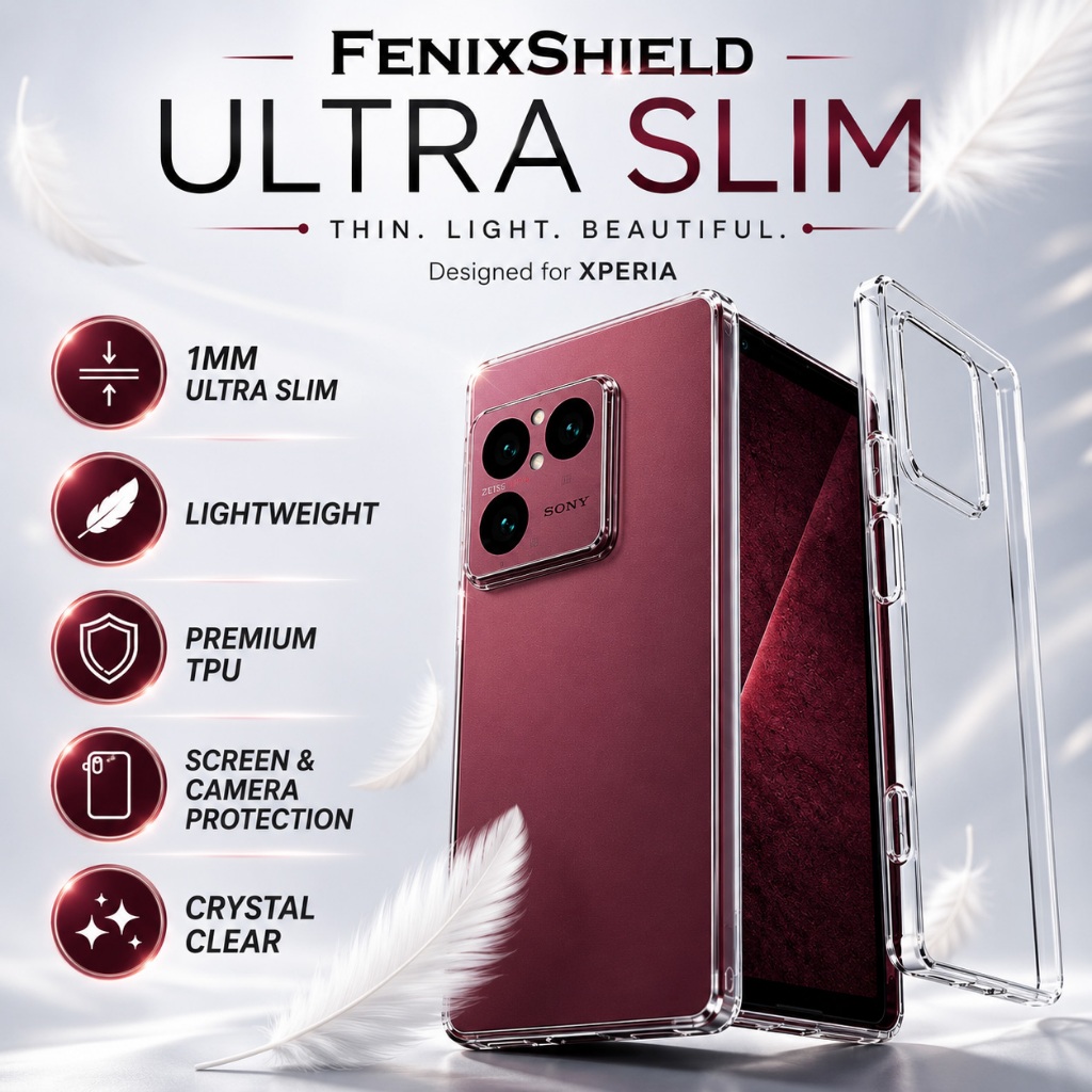 เคส FenixShield Ultra Slim Case สำหรับ SONY Xperia 1 / 5 / 10 / VIII / VII / VI / V / IV / III / II / Pro-I / XZ Premium