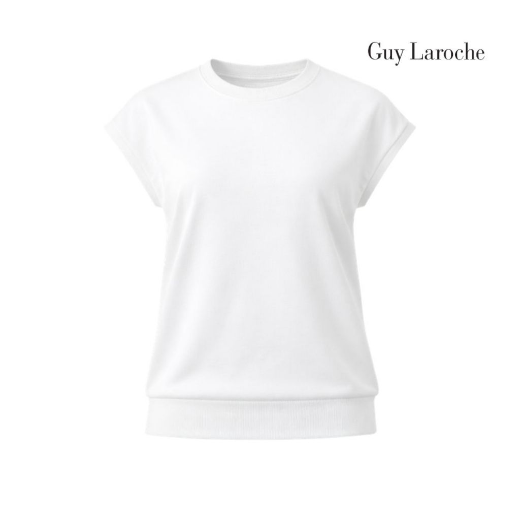 Guy Laroche French terry White-crop top G9ZCWH