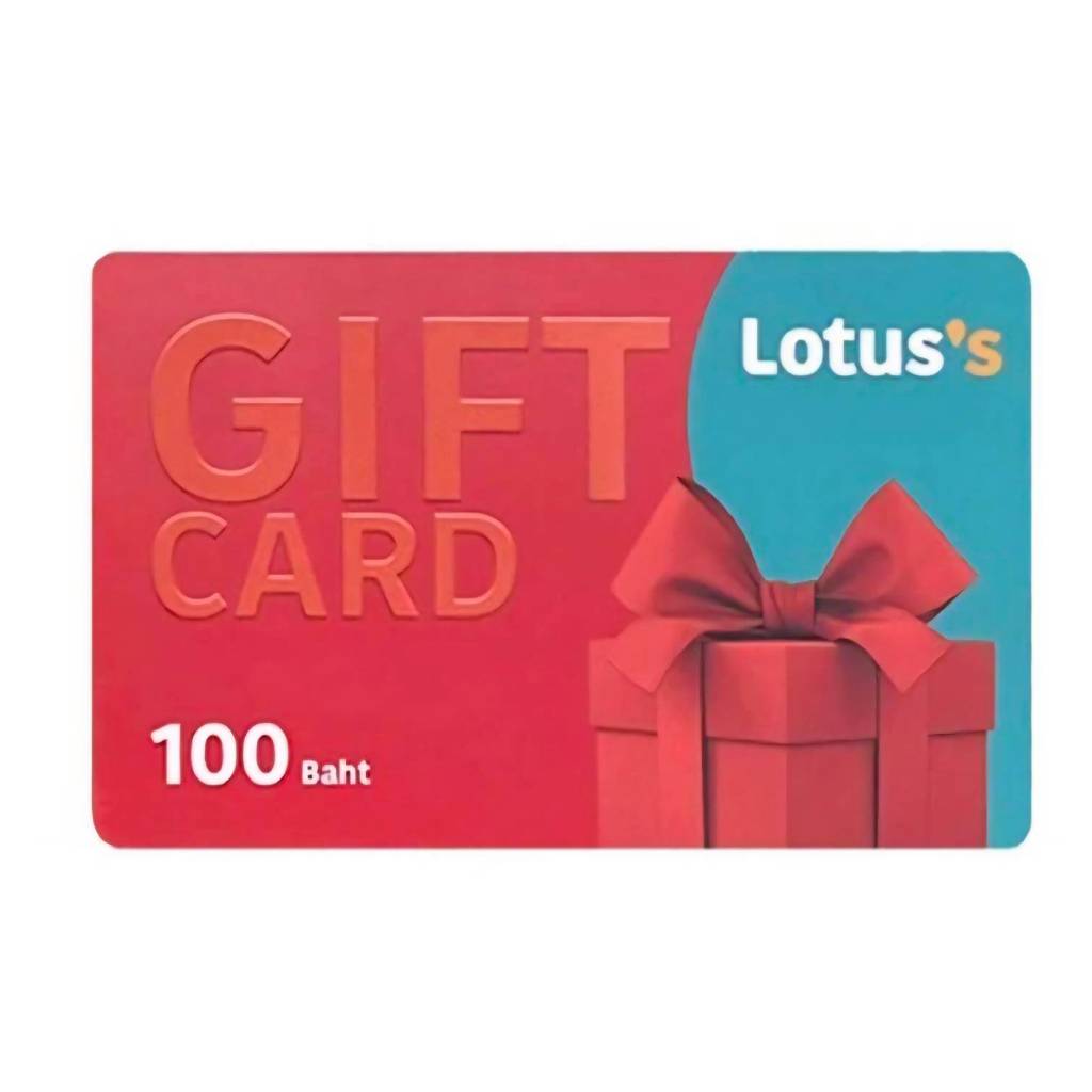 บัตรของขวัญแทนเงินสด Lotus มูลค่า 100 บาท **ของแถมฟรี ห้ามจำหน่าย**