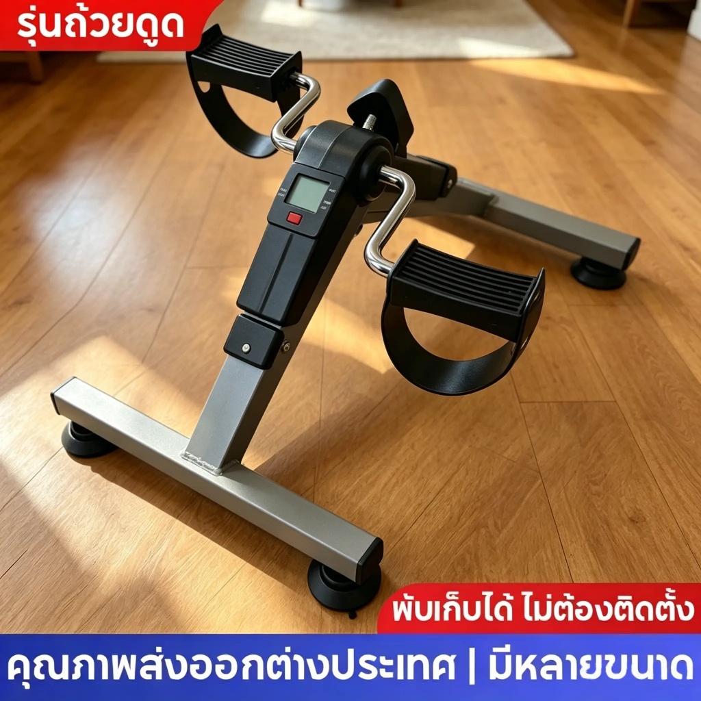 จักรยานฟิตเนส จักรยานมือปั่นเท้าปั่น พับเก็บได้ เท้าดูด แบบพกพา กายภาพบำบัด ออกกำลังบริหาร
