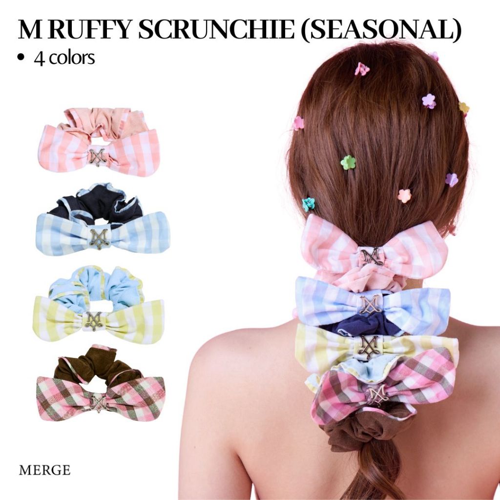 Merge Official - M Ruffy Scrunchies Seasonal Colors (พร้อมส่ง)