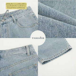 Baggy S-5XL กางเกงขาสั้นยีนส์ทรงตรงผู้ชาย ดีไซน์เกาหลี มีให้เลือก 7 สี