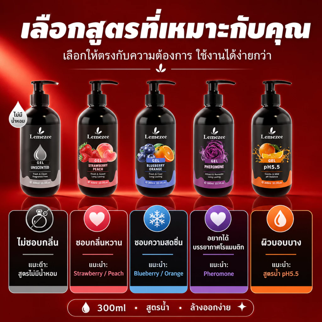 Lemezee เจลหล่อลื่น Water Based 300ml pH5.5 มี 5 รสผลไม้ thumbnail 3