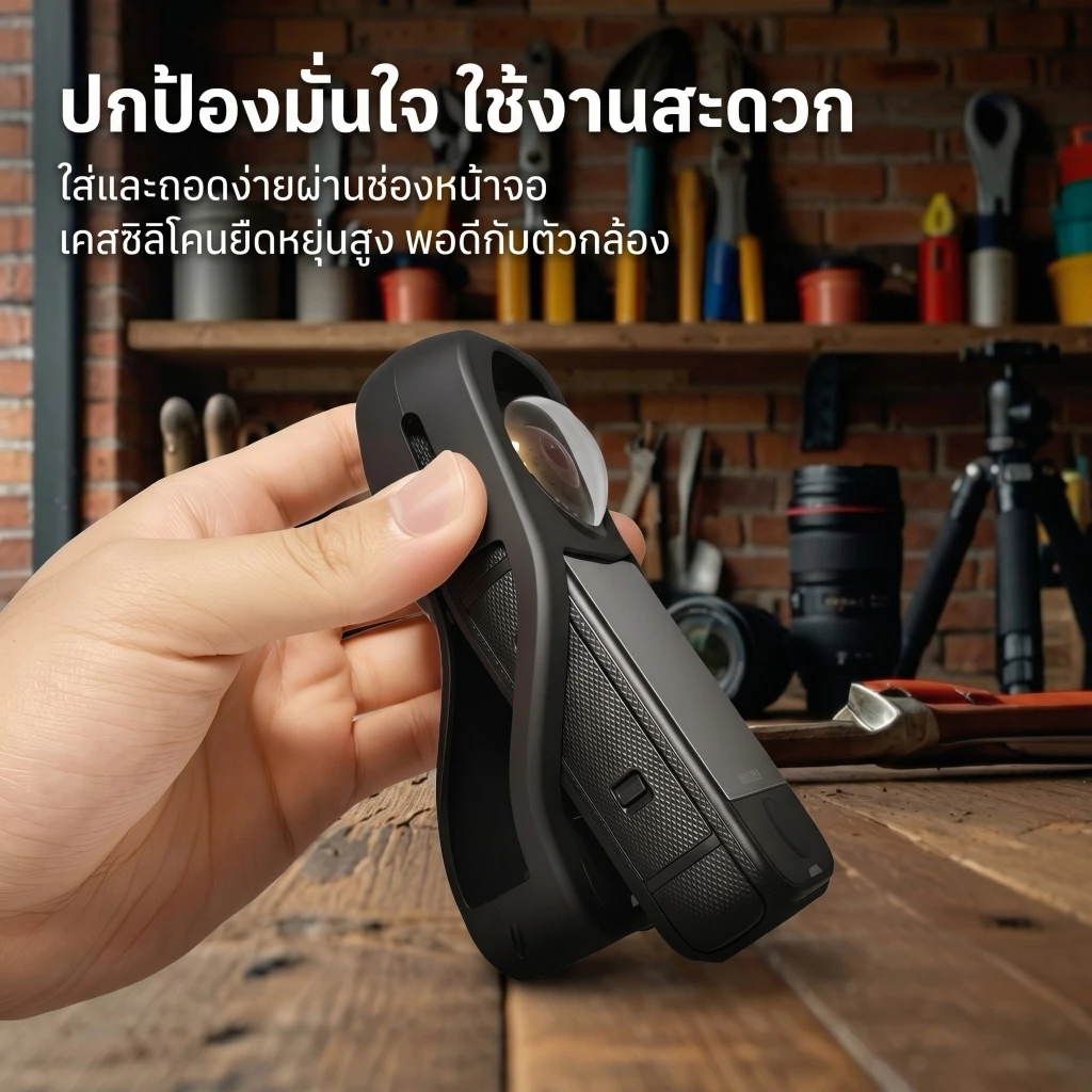 เคส For Insta360 X4Air เคสซิลิโคนกันกระแทก กันรอยขีดข่วน Silicone Case thumbnail 4