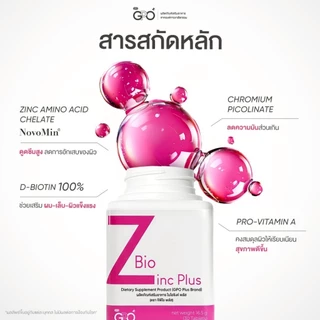 [1แถม1] GPO PLUS BIO ZINC PLUS | ไบโอ ซิงค์ ผิวแข็งแรง ดูแลปัญหาสิว แก้ผิวโทรม โดย GPO Plus องค์การเภสัชกรรม