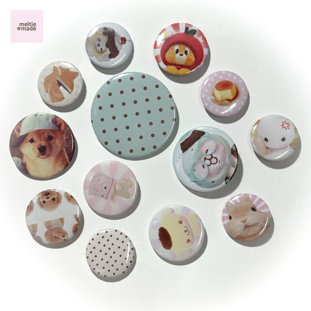 ⭐japan button badge⭐ เข็มกลัด สไตล์ญี่ปุ่น #cc ทำจากโลหะ ขนาด 32/37/44/58 mm 🇹🇭 ส่งจากไทย