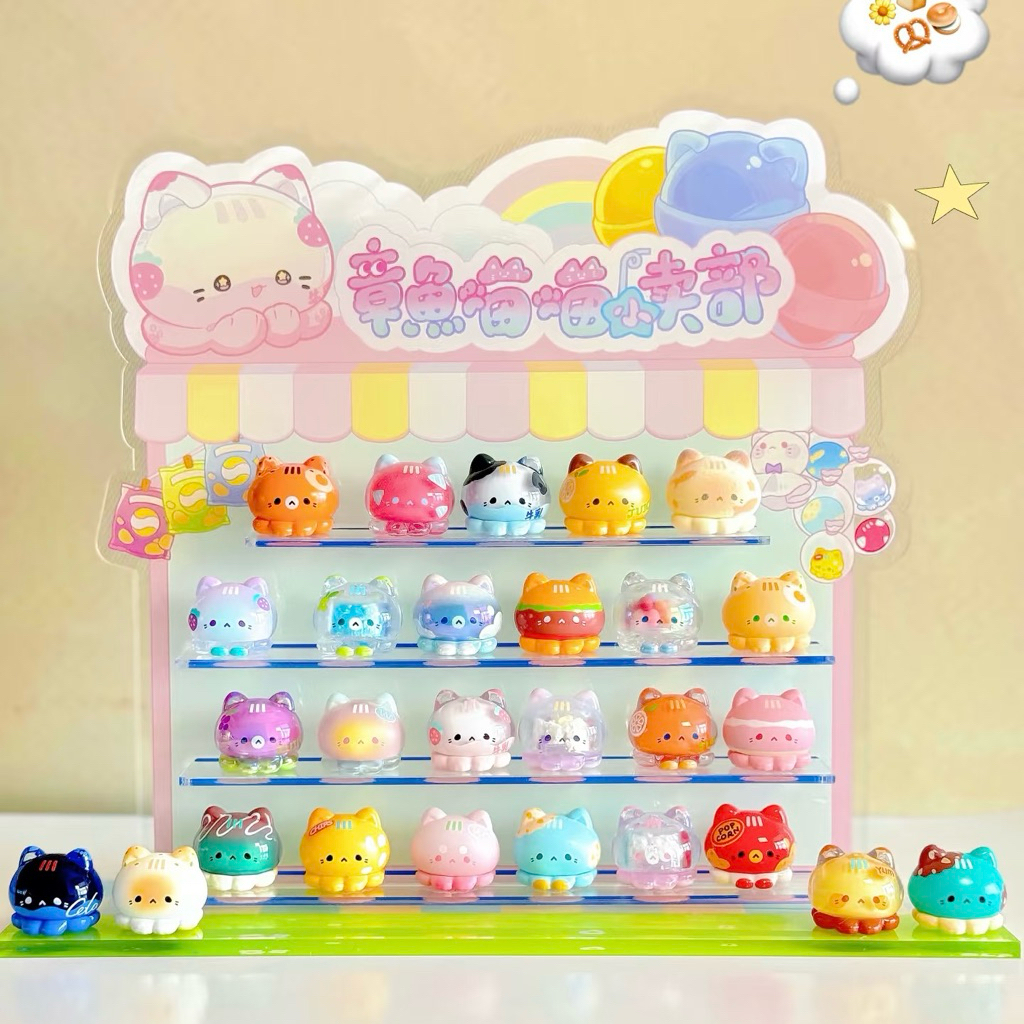 ❌หมด❌[ตัวเล็ก/ได้ 2 ตัว](ย129) โมเดลมินิบีน : Octo Meow Meow Shop Sweet trap Series