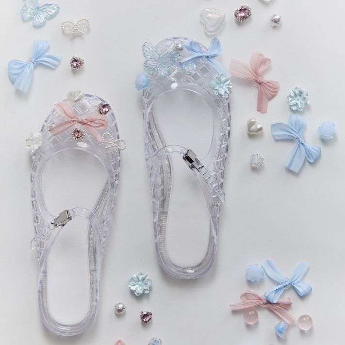 (พร้อมส่ง มีสีใหม่ สีม่วง)Jelly charms อะไหล่ติดรองเท้า Jelly Buckle me (ได้เฉพาะอะไหล่)