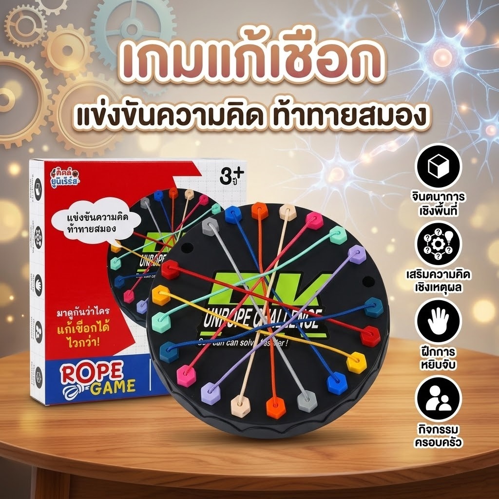 เกมแก้เชือก RopeGame แข่งขันแก้ปริศษาประลองท้าทายสมอง สนุกกับครอบครัวหรือเพื่อนๆ