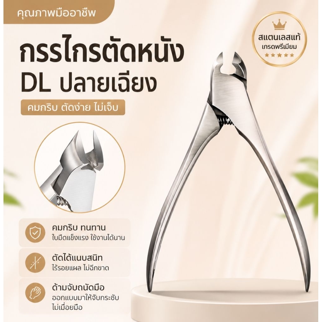 กรรไกรตัดเล็บ MODING ​ DL Nail Clipper ตัดเล็บมือ,เล็บเท้า คมกริบ Stainless​ Steel แข็งแรง