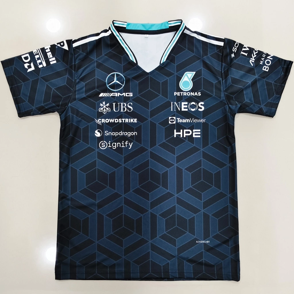 เสื้อF1 เสื้อฟอร์มูล่าวันคอกลมแขนสั้น ทีม ปิโตรนาส #FM0193 พิมพ์ทั้งตัว ไซส์ S-5XL