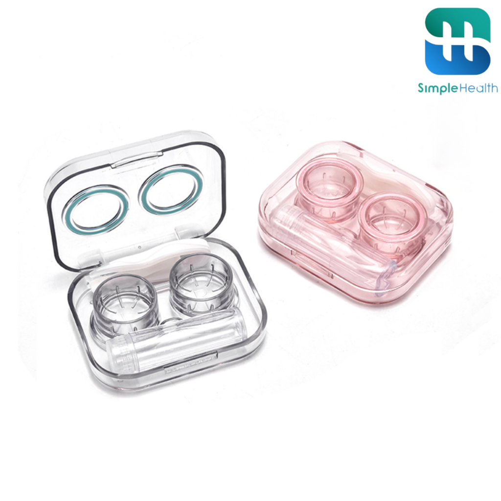 Simple Healthcare ตลับใส่คอนแทคเลนส์ พร้อมแหนบ  Contact lens Box Set พกพาสะดวก พร้อมส่ง