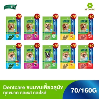 DOG n joy ด็อก เอ็นจอย ขนมสุนัขขัดฟัน เสริมวิตามิน Dent Care สำหรับสุนัขทุกวัย 10 ชิ้น (เลือกรสชาติและขนาดได้)