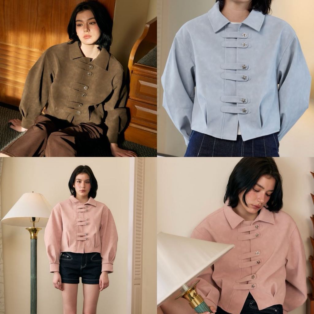 CHUUCHOP - (M-XL) Cookie Jacket เสื้อแจ็คเก็ตแขนยาว เสื้อคลุม Unisex  (C8559)