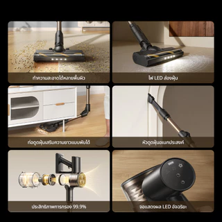 [2026 NEW]Dreame R10S Lite Stick Vacuum เครื่องดูดฝุ่นไร้สาย 20,000Pa ท่อพับได้90° LEDส่องฝุ่น30ซม. แบต45นาที กรอง99.9%