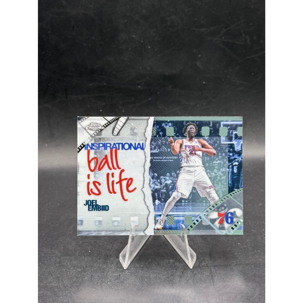 Joel Embiid 2025 Topps Chrome "Inspirational" #IP-10 - Philadelphia 76ers