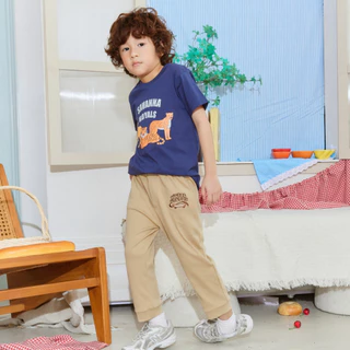 e'clat กางเกงเด็ก เสื้อผ้าเด็ก กางเกงขายาว เอวยางยืด ปลายขาจั๊ม ผ้าCotton ยืด เนื้อนิ่ม 9186-9187