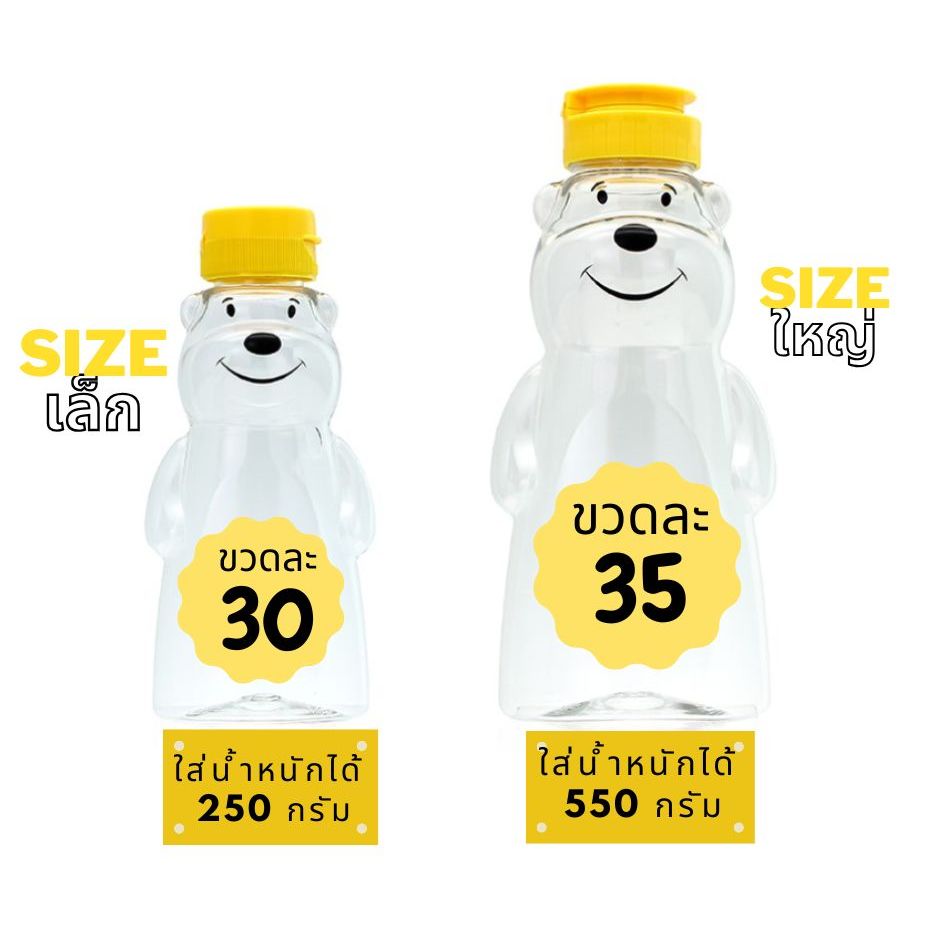 ขวดหมีบีบได้ ใส่น้ำผึ้ง นมข้นหวาน ซอส สบู่เหลว มีซิลิโคนปิดกั้นสามารถควบคุมการไหลไม่หกเลอะเทอะ