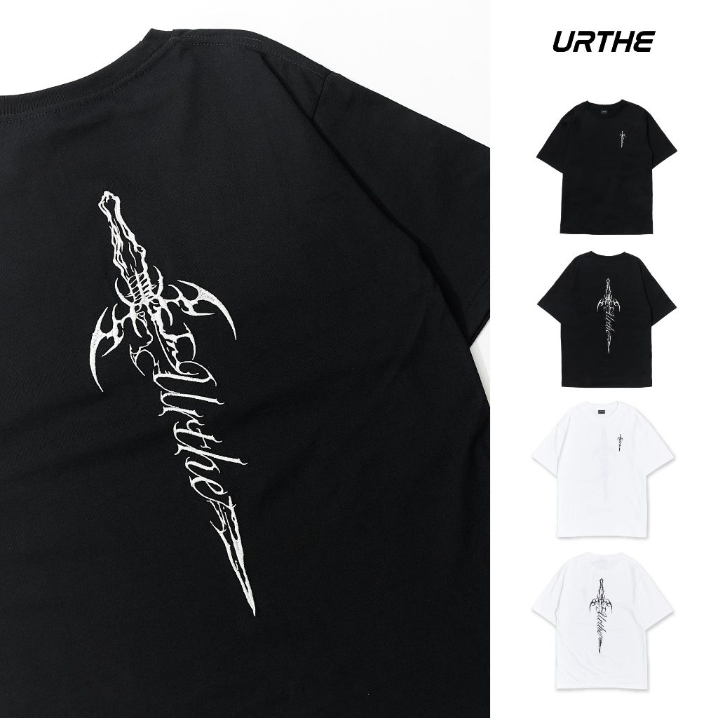 URTHE - เสื้อยืด ปักลาย Oversize รุ่น BLADE T-SHIRT