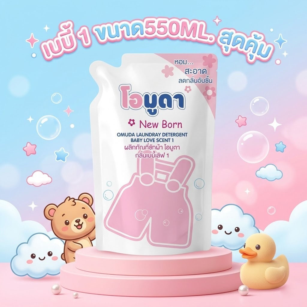 น้ำยาซักผ้าเด็ก Enfant สูตรธรรมชาติ อ่อนโยนต่อผิว