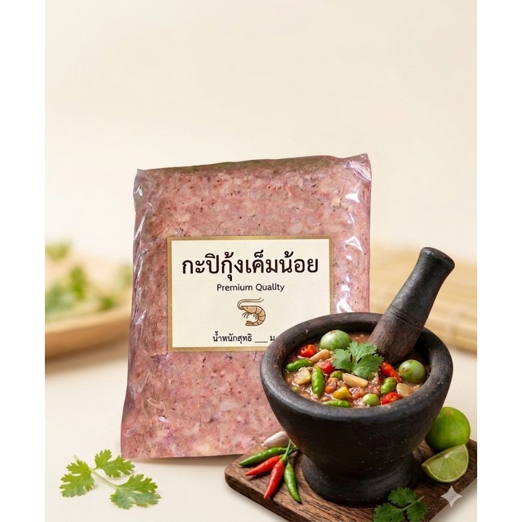 กะปิ กะปิกุ้ง 1 กิโลกรัม กะปิกุ้งเคยแท้ ไม่ผสมแป้ง ทำจากกุ้งเคยล้วน ๆ ไม่เค็ม ไม่ใส่สีและสารปรุงแต่งใดๆ สะอาด