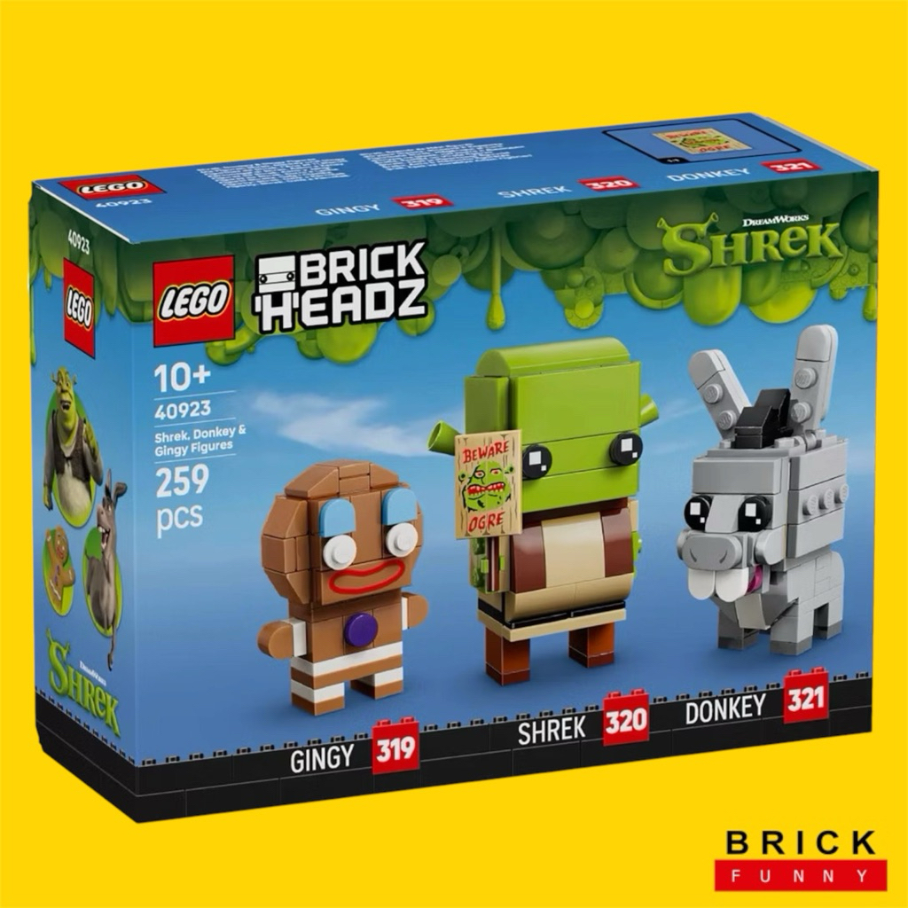 Lego BrickHeadz 40923 Shrek, Donkey & Gingy Figures สินค้าพร้อมส่ง ของแท้ 100%