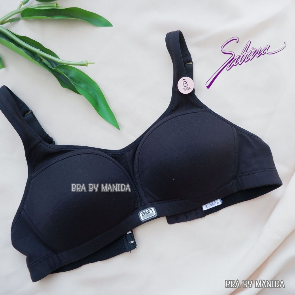 Sabina  Sport Bra ตะขอหลัง  รุ่น Sbn Sport ฟองน้ำบาง ไม่มีโครง