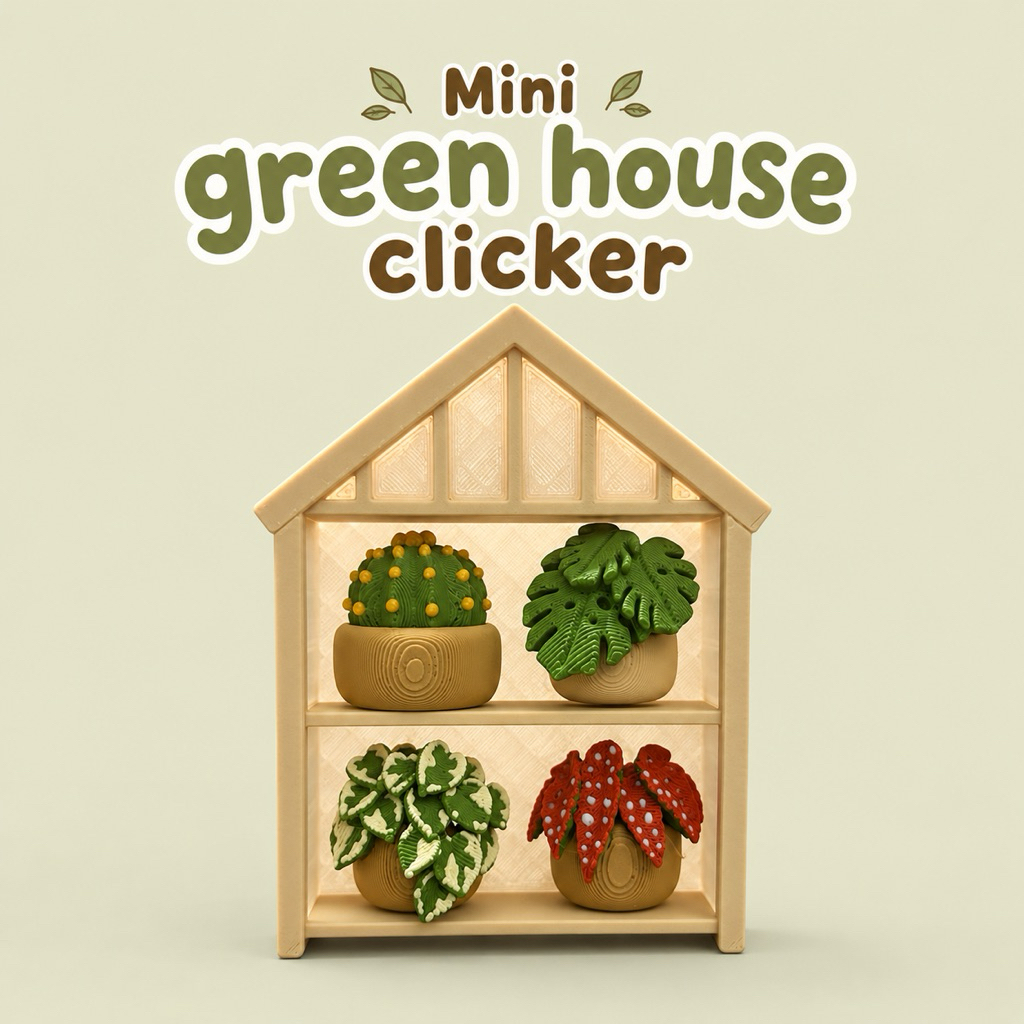 Mini Greenhouse Clicker 4 Plants ✨ เรือนกระจกจิ๋ว Clicker ต้นไม้ 4 แบบ