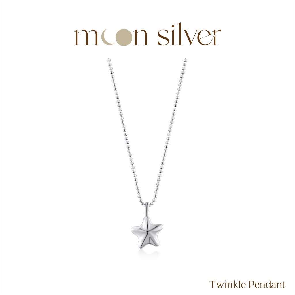 Moonsilver จี้ดาวเงินแท้ พร้อมสร้อยเงิน รุ่น Twinkle