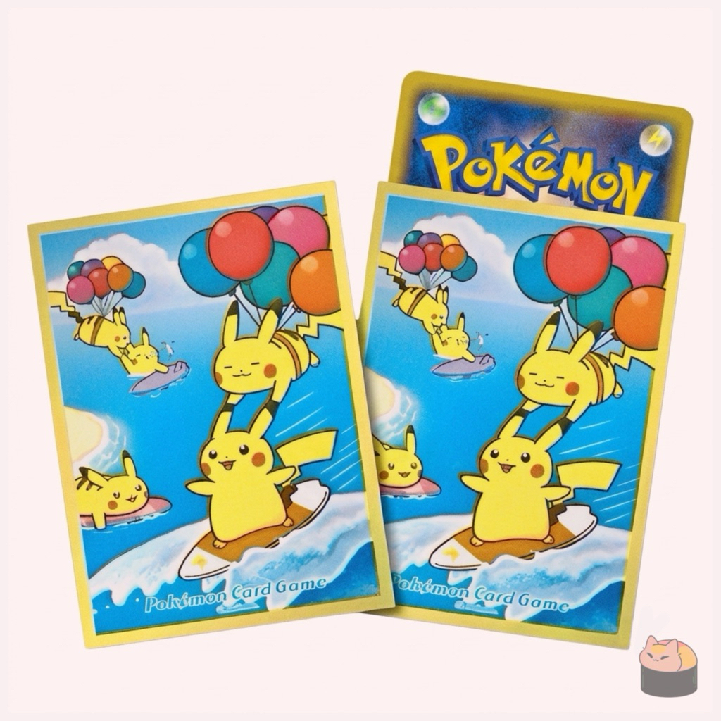 Pokemon Surfing Pikachu TCG Deck Shield Sleeves 64pcs Pokemon Center Japan Authentic