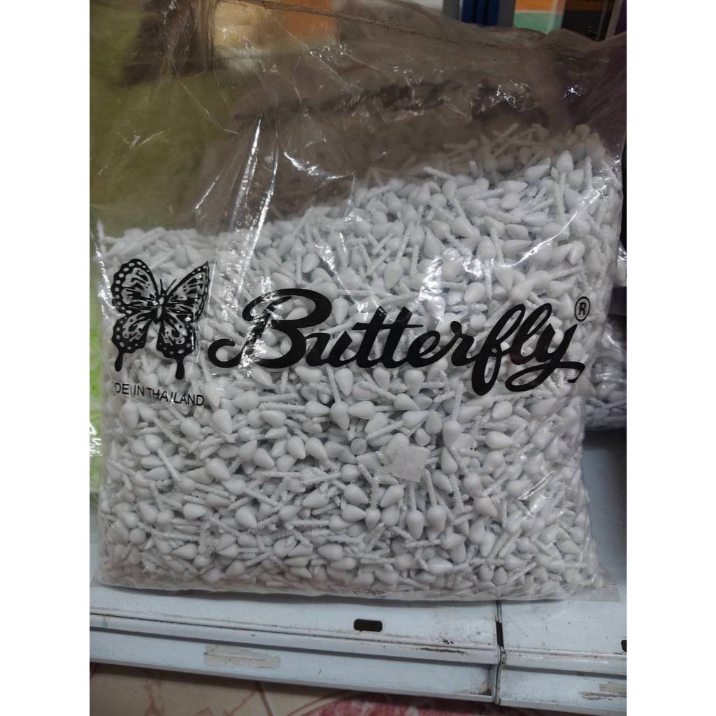 ดอกพุด ดอกพุดร่วง มะลิตูมพลาสติก บรรจุ 1kg เกรดA ใช้ปักบายสี ตกแต่งงานประดิษฐ์ต่างๆ