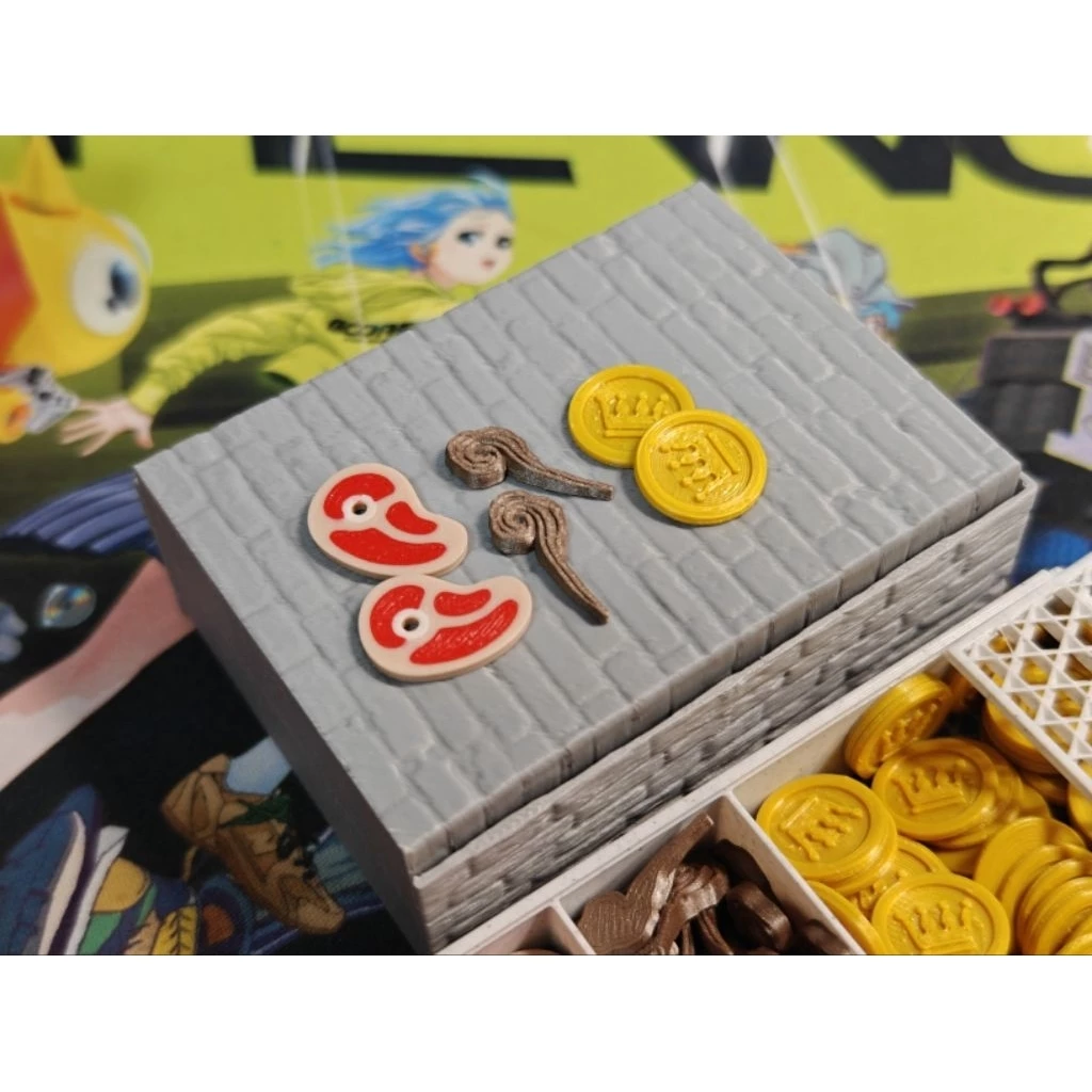 🍖 Dungeon Meshi สูตรลับตำรับดันเจี้ยน โทเค่นอัปเกรด 3D / Token Upgrade วัสดุ PETG (ไม่รวมตัวเกม)