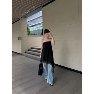 Callie lace Top — เดรสยาวสายเดี่ยว ดีเทลลูกไม้รอบตัวใส่แล้วลูกคุณสุดๆ ₊˚⊹ ᰔ