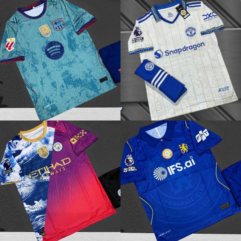 New In ชุดฟุดบอล(เสื้อ+กางเกง) ชุดกีฬาทีมชาติแบบใหม่ๆล่าสุด ชุดเด็กและผู้ใหญ่มีครบไซส์พร้มส่งในไทยจัดส่งไว1-3วันได้ของ