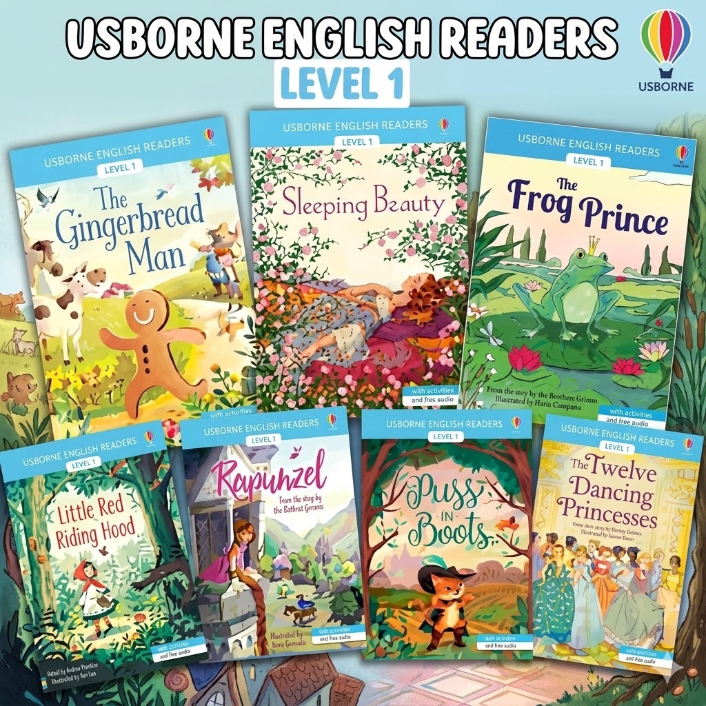 DKTODAY หนังสือ USBORNE READERS LEVEL 1   (free online audio British English and American English)