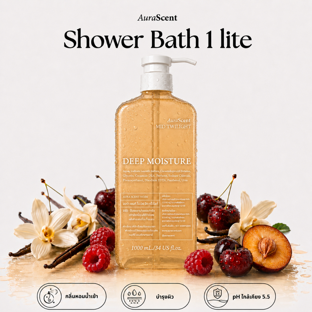 [ตะกร้าษริษัท] เจลอาบน้ำเลอโฉม ขนาด 1 ลิตร Crystal Shower Bath Gel