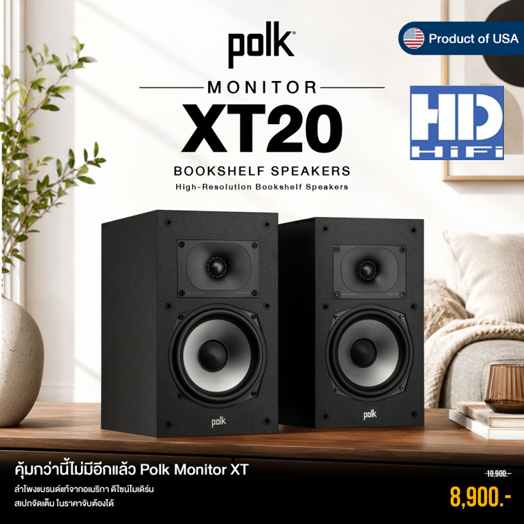 POLK Monitor XT20 Bookshelf Speaker (Pair)