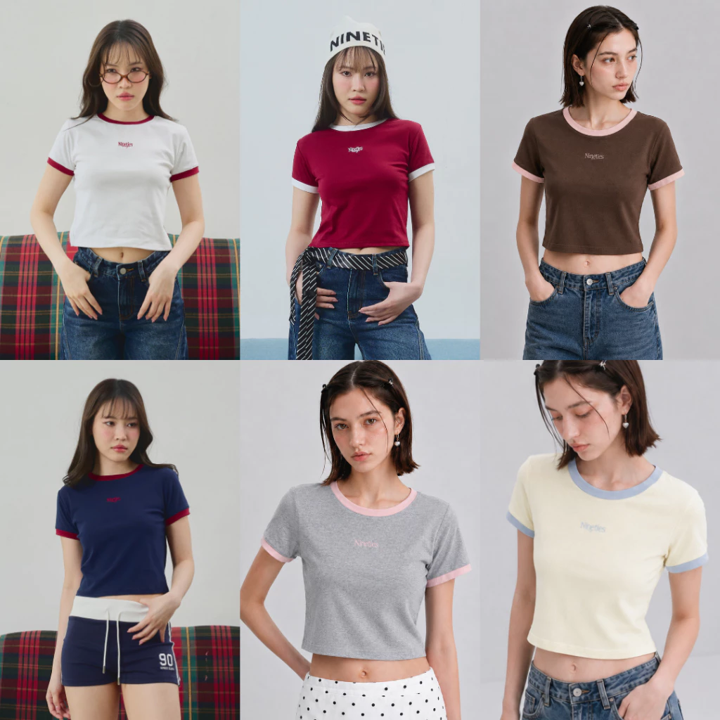 Nineties Design เสื้อยืดเบสิก ครอป และ Oversize รุ่น Basicly