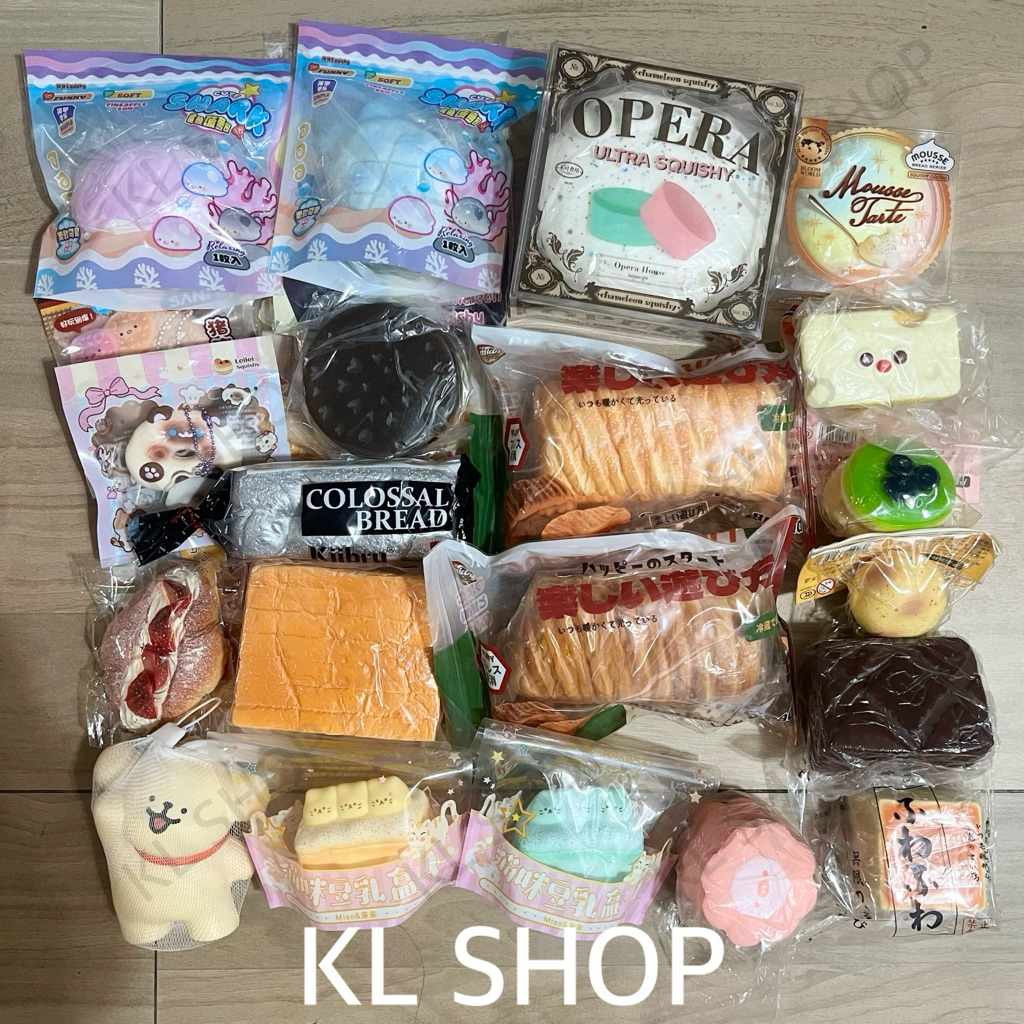อ่านรายละเอียดก่อนสั่ง สกุชชี่ ของแท้ นุ่มสโลว์ หมีเนย Squishy 3an Kiibru Misa Lisa 7700 LeiLei Mido