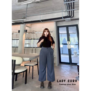 /LC/ กางเกงขายาวไร้ขอบ มีไซส์เอว32-50 ทรงกระบอก ตีเกร็ดหน้า ผ้าบาร์บี้ทิ้งตัว เก็บทรงสวย ใส่สบาย #สาวอวบอ้วน พลัสไซส์