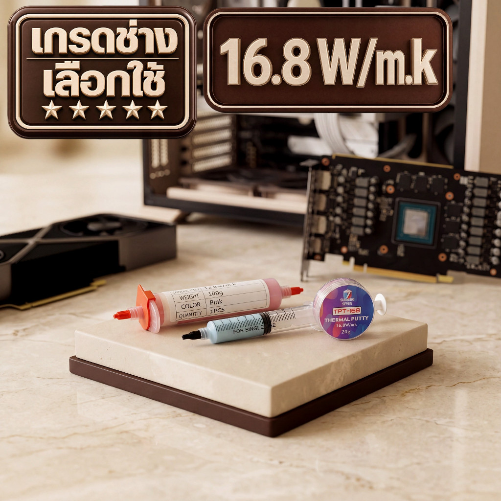 16.8W/m k [เกรดช่างเลือกใช้] Thermal putty pro  ซิลิโคนแบบครีม ระบายความร้อน การ์ดจอ CPU Notebook (Cryo Core เย็นสุดขั้ว