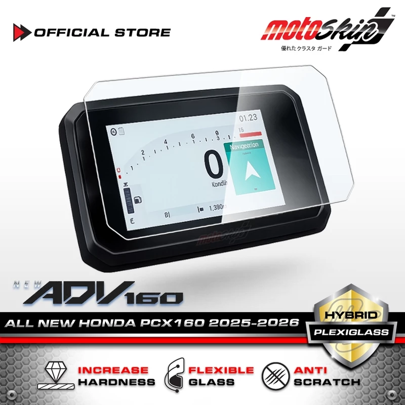 motoSkin ฟิล์ม Plexiglass กันรอยหน้าปัด NEW HONDA ADV160 ปี 2026 *ROADSYNC Dashboard Protection Film